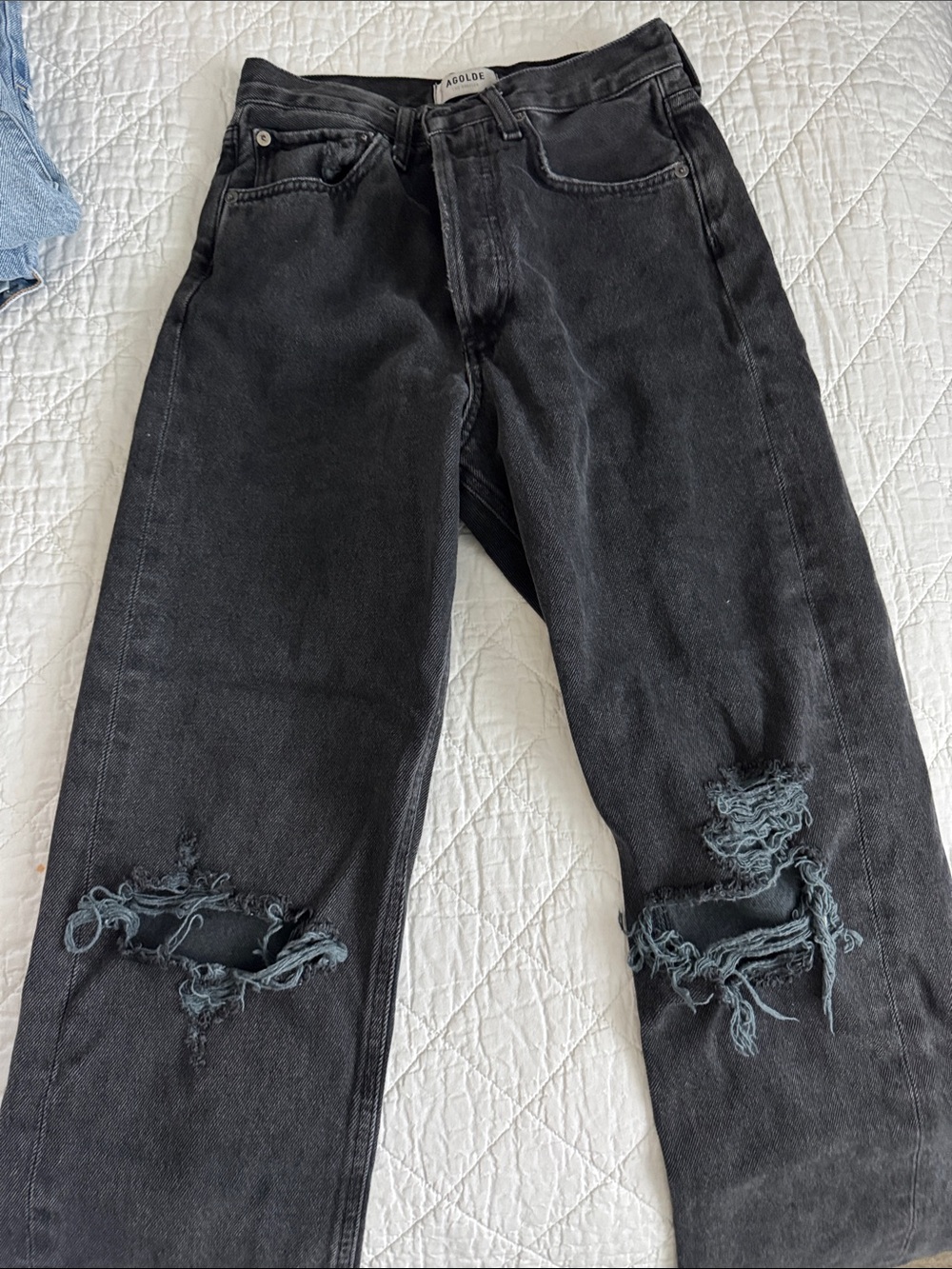 2 pairs! Agolde 90s Black and blue Distressed Straight Jeans